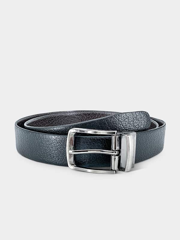 pánský kožený pásek černý