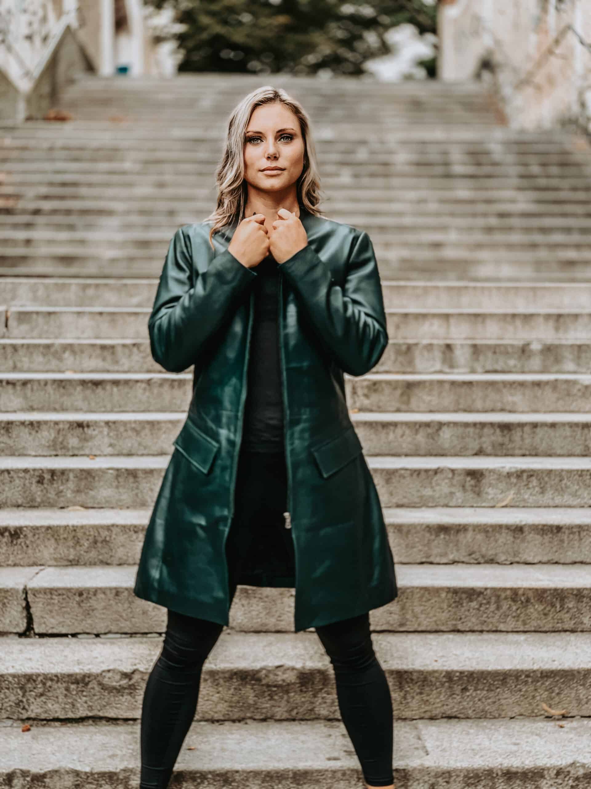 IMG_8985 kožený kabát zelený