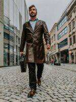 Luxury Mens Leather Coat